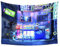 CoolChange Neo Gaming City Wandteppich | 200 x 145 cm | Wandbehang mit Gaming Motiv | Neon City Tapisserie | Inkl. Befestigungsmaterial | Blau