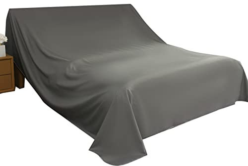 GEBIN Möbel Staubdichtes Tuch, Staubdichtes Tuch Möbel Staubschutz für TV Sofa Staubschutz für Wohnzimmer Dekoration (Dunkelgrau,2.4x3 m)