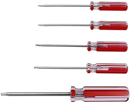 Fixinus Set di 5 cacciaviti triangolari magnetici, 1,8 mm, 2,0 mm, 2,3 mm, 2,7 mm, 4,2 mm, strumento di riparazione per giocattoli e sostituzione della batteria