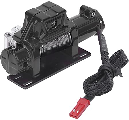 Treuil automatique de voiture RC 1/10, hauteur de 32 mm de treuil automatique RC en métal pour voiture RC e SCX10(Le noir)