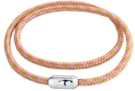 Paris Montana Schmales Dünnes Filigranes Original Sylt Segeltau Wickelarmband Unisex Geflochten Gravur Handmade Hochwertiger Magnetverschluss Durchmesser Ø 4mm (Candy, 48)