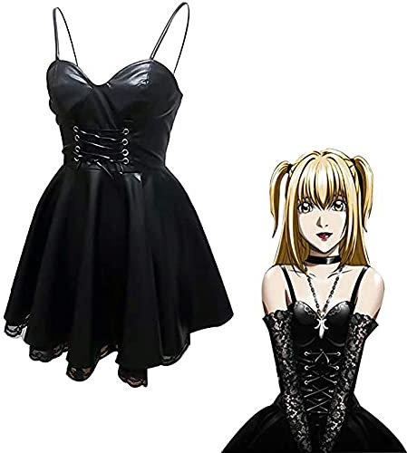 Jilijia Death Note Cosplay Kostüm Japanische Anime Charakter Misa Amane Halloween Kostüme Karneval Uniform Kleid Schwarz Verkleidung