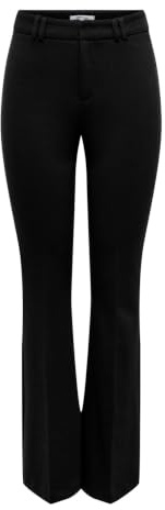ONLY Women's Onlblush Mid Flared Coated PNT Noos Pants