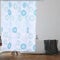 VIROSA Blue Circles Shower Curtain Anti Mould, Mildew Resistant | Size 180x180 cm (71 x 71 Inch) | Water Repellent Fabric | 100% Polyester