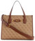 GUESS Izzy Two Compartment Tote Latte Logo/Brown