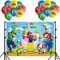 Thema Party Dekoration Luftballons, Hintergrund, Fotohintergründe, Latex Helium Ballon Party Supplies, für Jungen und Mädchen Kindergeburtstag Deko Banner