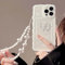 Bakicey Hülle für iPhone X mit Perlen Armband Handyhülle Glitzer Weiße Schleife Muster hülle Transparent Schutzhülle Weiche TPU Mode Mädchen Case Cover für iPhone X