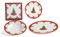 Servicio de 12 platos navideños de 4 pisos grandes, 4 pisos regulares, 4 platos hondos regulares de porcelana Nàvel con cajas de regalo elegantes litografiadas Paben
