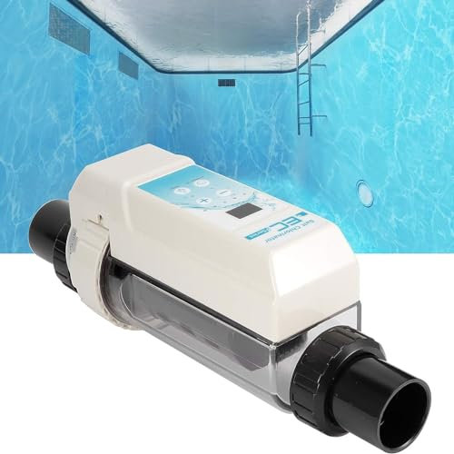 ExoticaBlend Générateur de Chlore au Sel, Électronique Machine de Chlore au Sel, Électrolyseur de Chlore Système de Chloration de l'eau Système de Filtre de Piscine d'eau Salée pour Spa,16g/h