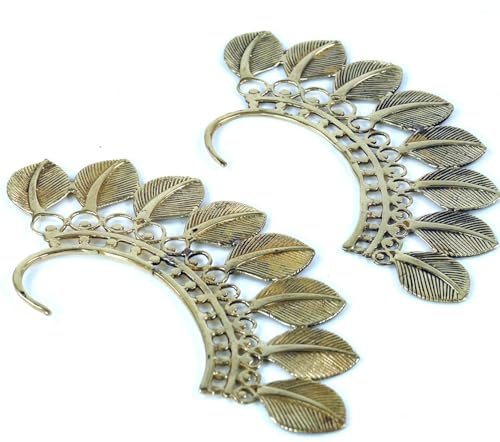 GURU SHOP Elfen Ohren, Ohrenschmuck aus Messing, Gold, 10,5x6 cm
