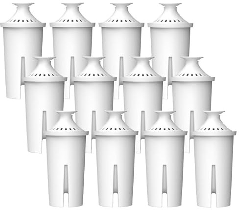 Comedes Filter-Kartusche einsetzbar statt Brita Classic OB03, Mavea 107007, 35557, PearlCo, Aqua Optima RUF91, TÜV SÜD zertifiziert, BPA frei (12 Stück)