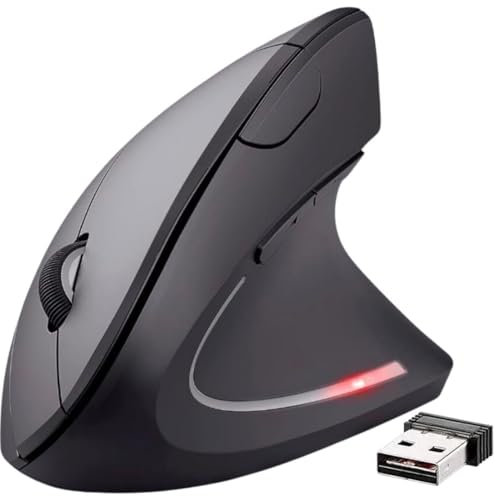 ZenClick Souris Ergonomique Verticale sans Fil – Bluetooth 2.4GHz – Anti-Tendinite – pour PC, Mac, Ordinateur Portable – 5 DPI – 6 Boutons – Souris avec Repose-Poignet Inclus – Design Ultra Confort