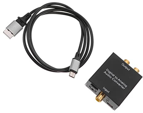 Gadpiparty Convertisseur Audio Coaxial à Fibre Optique vers Analogique Adaptateur Audio 3 5 Mm pour La Maison