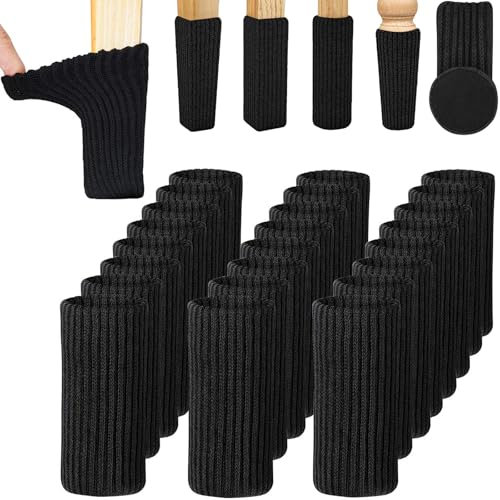 Calcetines para Patas de Silla, 24 Piezas Protector Patas Sillas, Muebles Tapa de Cubre, Calcetines EláSticos Silla de Mesa Tejidos, para Todas Las Formas Patas de Muebles, Antideslizantes