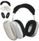 MyGadget Zubehör Set kompatibel mit Apple Airpods Max [3 in 1] - 1x Kopfband Abdeckung | 2X Ohrpolster jeweils für Innen & Außen - Silikon Hüllen in Schwarz/Transparent