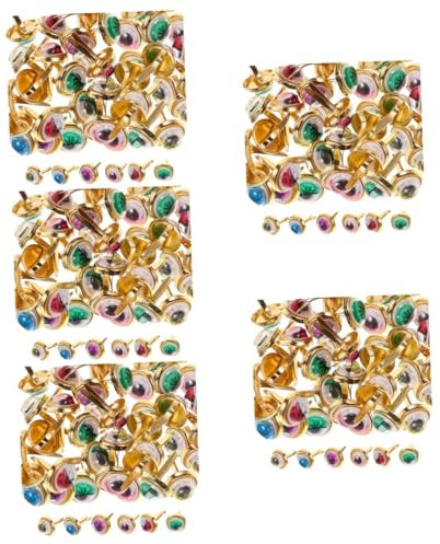 STOBOK 500 STK farbige zweibeinige Nägel slico kreativekraft DIY-Dekorationsmaterial hohzeitdeko Brad-Papierverschlüsse Mini-Zubehör Zopfzubehör Mini-Klauen-Brads Kleiner Stift