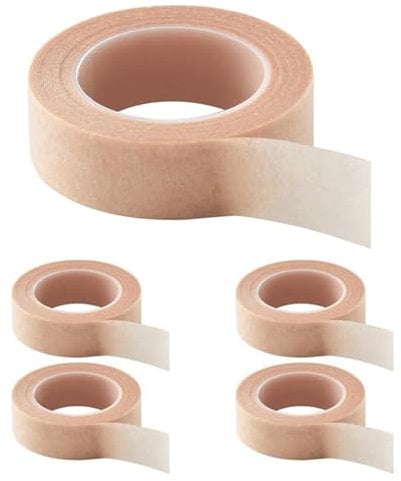 5 Rolls Plaster Tapes, 1.25cmx9.1m Micropore Tapes, Breathable Earring Tape, Skin Tape Suitable for Fixing Earrings, Infusion Tubes, Needle Tubing, Gauze, and Covering Wounds