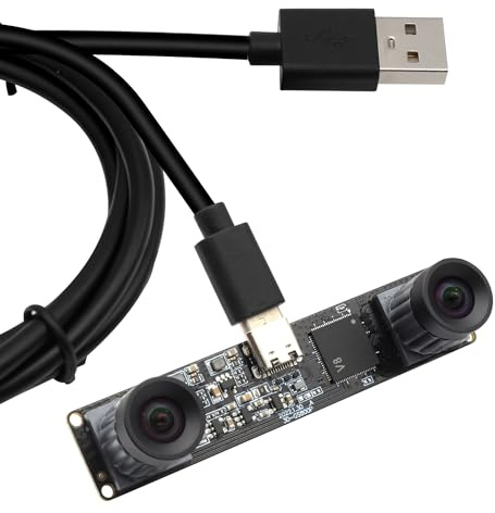 Svpro 210fps Monochrom Global Shutter USB Kameramodul Dual Lens Synchronisation Schwarz/Weiß Kameramodul für PC 800P Lightburn Kamera USB2.0 OmniVision OV9281 Binokular Kamera