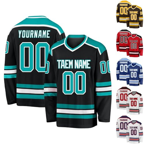 Custom Ice Hockey Jersey for Men - Personalized Name & Number Logo - Practice Jersey for Hockey Fans - Youth Style