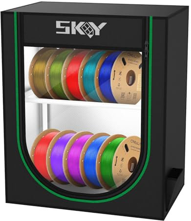 Filament Storage Box, Moisture-Proof and Dust-Proof, 2-Tier Storage Shelves for 3D Printing Business, Studio, Office Workshop -10 Rolls