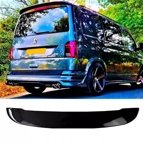 For Auto Perfectionists UK Rear Roof Spoiler Compatible With VW Transporter T6 2015-2024 Tailgate Type ABS Carbon Fibre