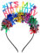 Nogeqi Geburtstagskrone Mädchen Bunte, Glitter Haarreif Happy Birthday Girl, Regenbogen Krone Geburtstag Kopfschmuck Cute Sweet, Quaste Alles Gute zum Geburtstag 'It's My Birthday' Tiara