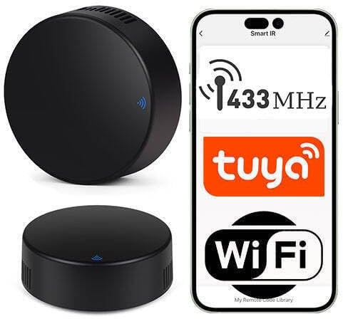 Sone Smart One Universal IR (38kHz) + RF (433MHz) Fernbedienung mit WLAN - Tuya Smart Life App, Alexa Sprachsteuerung, für TV, Klima, Funk-Geräte