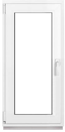 Framex Ventana de plástico blanco ancho x alto 60 x 120 cm (600 x 1200 mm), 2 compartimentos (32 mm), inclinable DIN izquierdo, premium, todos los tamaños