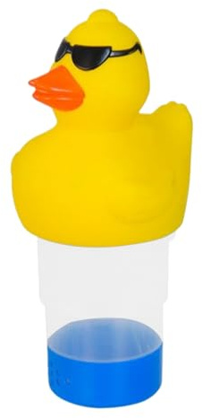 Chlorine Tablet Floater, Swimming Pool Tablet Dispenser, Adjustable ChemicalRelease Floating Container for Hot Tub Spa Water Cleaning, Backyard Garden Pool Maintenance Use, Yellow