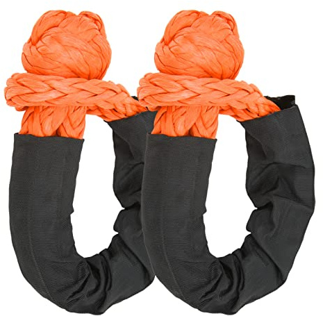 Manille Souple DE RÉCUPÉRATION RÉSISTANCE À LA Rupture Corde LÉGÈRE Manille Camion Grands SUV VÉHICULE Tout-Terrain (Orange)