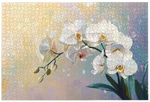 Orchid Jigsaw Puzzles for Adults 3000, 3000 Piece Jigsaw Puzzles for Adults, 122x81cm Hard Impossible Wooden Puzzle, Challenging Game for the Whole for Women, Gifts for Men, Theme: (Retro), -8337