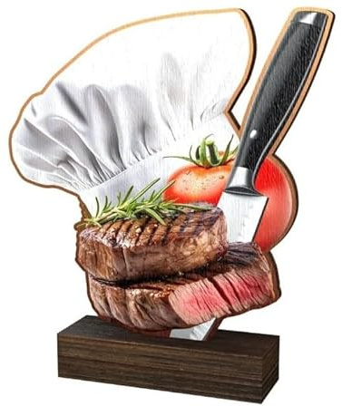 Generisch Birken-Holzpokal personalisiert mit Gravur – individueller Pokal Geschenk mit Wunschtext – lustige Trophäe für Männer Papa Kollegen Grill BBQ Koch Geschenkidee