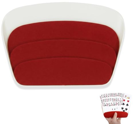 Spielkartenhalter Rot Kartenhalter Spielkarten für Senioren und Kinder - Stabiler Kartenständer für Poker, Rommé & Canasta - Hände frei beim Kartenspielen - 1 Stück