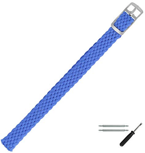 MARBURGER Uhrenarmband 10mm Perlon Blau - Werkzeug Montage Set 9501050000120