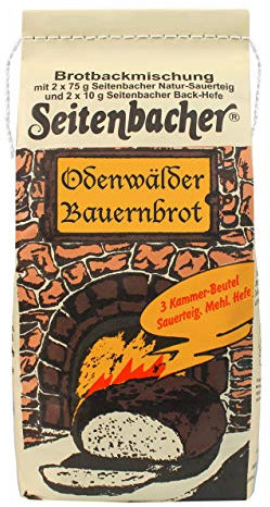Seitenbacher Odenwälder Bauernbrot Backmischung I Einfach I Vollkorn I ohne Zusätze I 6er Pack (6 x 935 g)