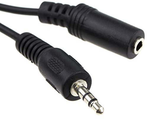 3,5 mm Estéreo Conector Jack a Enchufe Auricular Extensión Cable Cable 2 m [2 metros/2m]