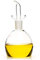 Classe Italy – Bottiglia per olio Redonda 500 ml, vetro borosilicato resistente, tappo anti-goccia brevettato, senza BPA, design da tavola raffinato