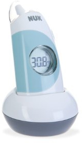 NUK 4 in 1 Babythermometer | Ohr-, Stirn-, Raum- und Oberflächentemperatur | Speicherfunktion | Integrierter Akku
