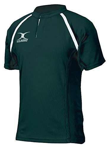 Gilbert Xact II Plain Rugby Shirt - Senior (Green XXX Large)