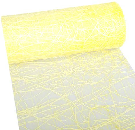 Dekoweb® Tischläufer - Tischband - Tischdekoration - Gelb - 30 cm Breite - 5 m Länge - 54-300-5-010