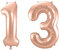Folat 800037 - Folienballon - Zahl 13 - rosegold - ca. 86 cm hoch