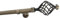 Sento 25mm Metall Gardinenstange Vorhangstange 1-läufig Messing Antik Classic 160 cm (1x160cm) GRACJA