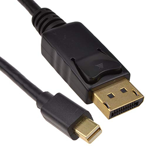 kenable Mini DisplayPort to DisplayPort Cable Male to Male 4K Monitor Lead Gold Plated Black 3m