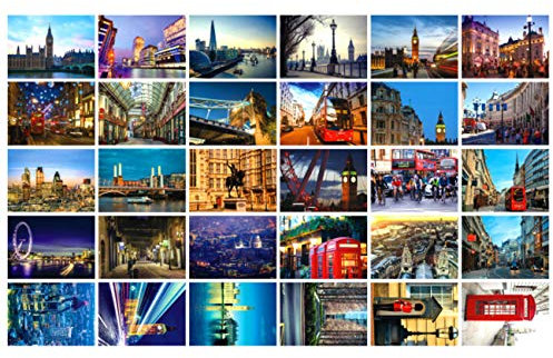 HOSTEESSCHOICE Reise-Postkarten-Set, 30 verschiedene Motive aus der ganzen Welt, berühmte Reiseseiten, verschiedene Postkarten, Großpackung, 10,2 x 15,2 cm