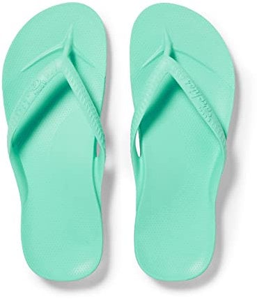 ARCHIES Arch Support Flip Flops for Men & Women – Orthotic Sandals for Plantar Fasciitis Relief – Lightweight, Cushioning, Shock-Absorbing Sandals for Walking, Foot Pain - Mint (UK 10)