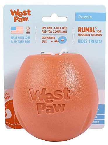 WestPaw Dog Spielzeug Echo Rumbl L orange 10cm