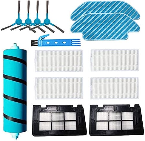 DOKKOO Piezas de repuesto para Conga 5090 5490 6090 7090 kits de accesorios para aspiradoras paquete de 6 filtros Hepa, 1 cepillo de rodillo suave, 4 cepillos laterales, 2 trapeadores