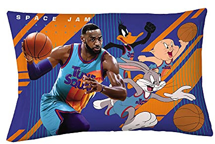 Franco Kinder-Bettwäsche, superweiche Mikrofaser, wendbar, 50,8 x 76,2 cm, Space Jam 2 A New Legacy