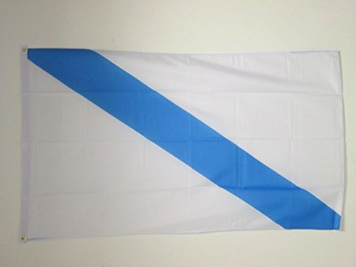 AZ FLAG - Bandera Galicia Sin Armas - 90x60 cm - Bandera Gallega 100% Poliéster con Ojales de Metal Integrados - 50g - Colores Vivos Y Resistente A La Decoloración
