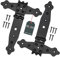 KOTARBAU® 2er Set Kreuzgehänge Schwarz 150 mm Ladenband Scharnier Schwarz Band Torbeschlag Holzverbindung Werfgehänge Pulverbeschichtet Türscharnier Aussen Tor Scharniere Torbänder